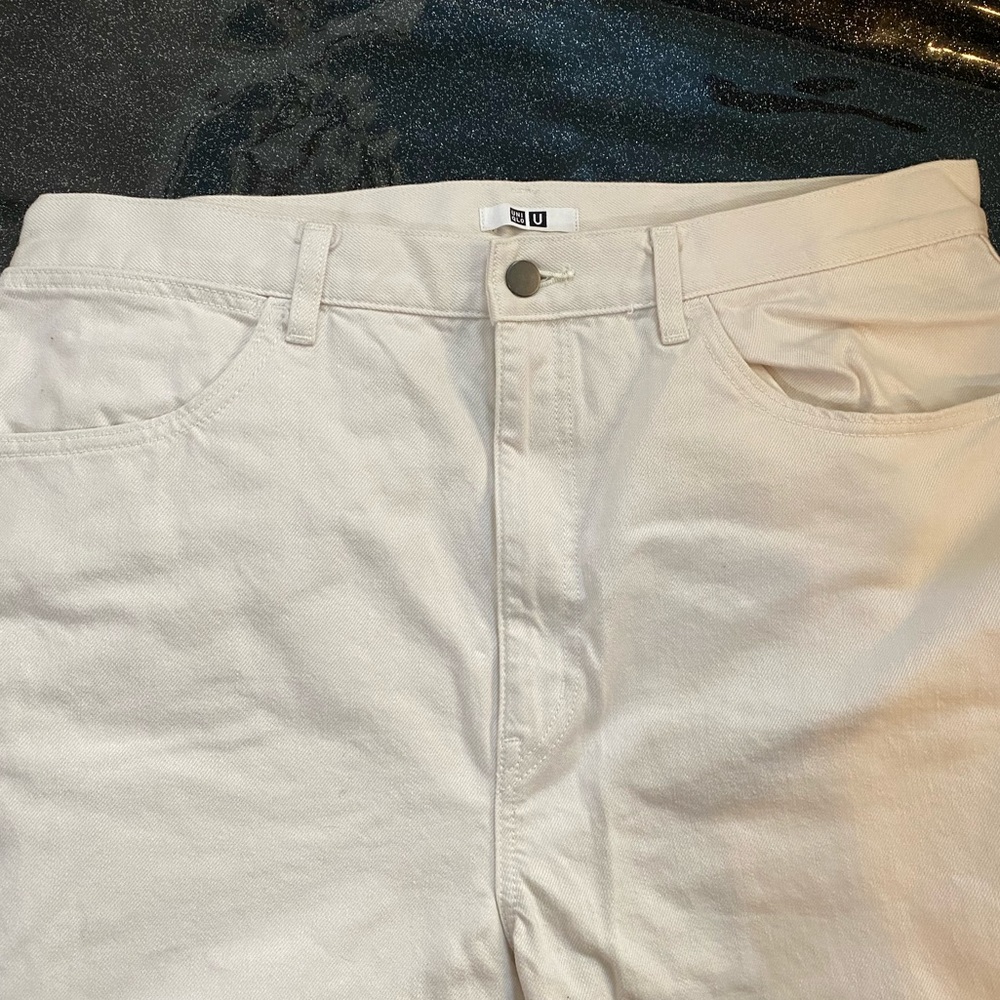 -Uniqlo White Jeans